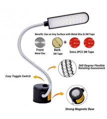 Sewing Machine Light LED Lighting 30LEDs 6 Watt Multifunctional Flexible Gooseneck Arm Work Lamp with Magnetic Mounting
